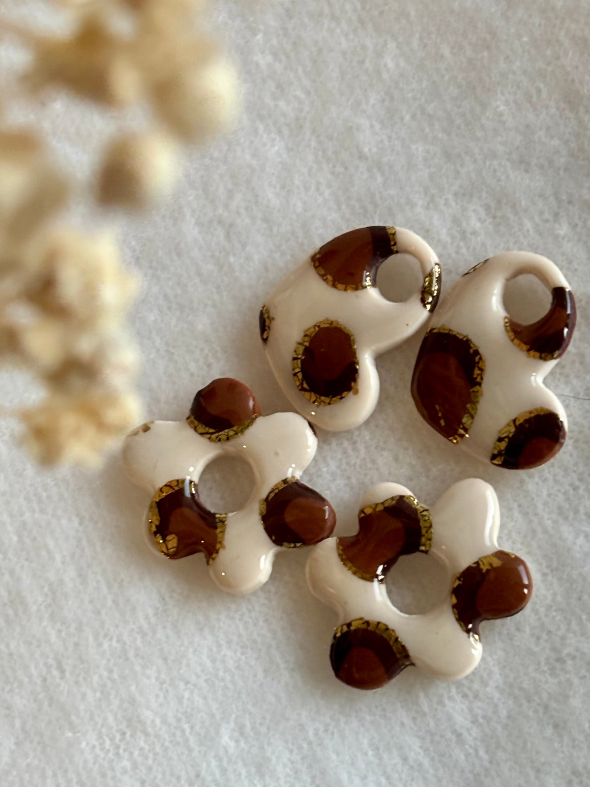 Pampilles interchangeable pour créoles léopards doré