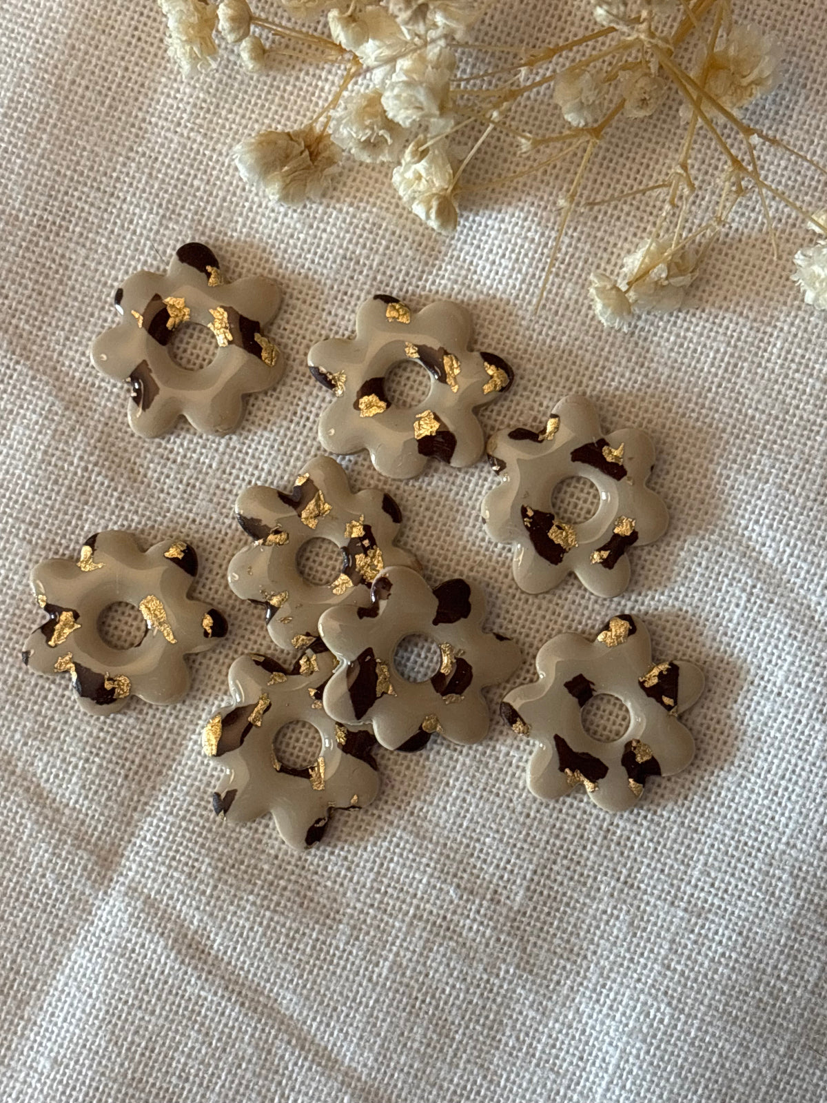 Pampille interchangeable eyona léopard marron et or pour créole interchangeable