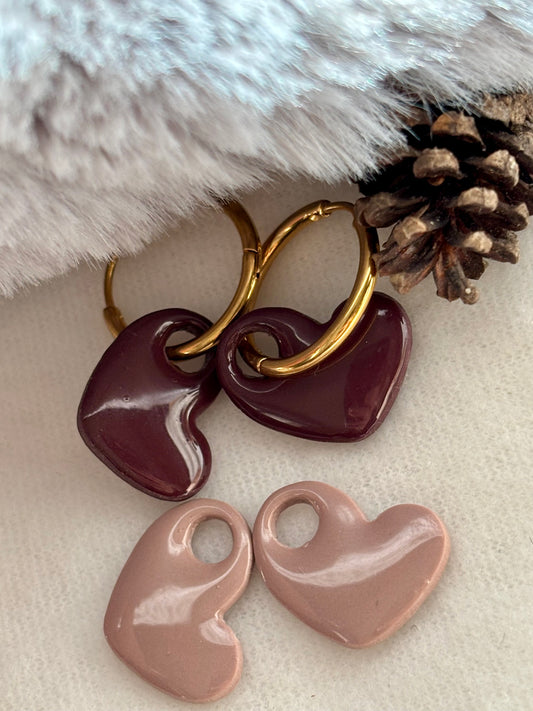 Pampilles interchangeable cœur asymétrique 